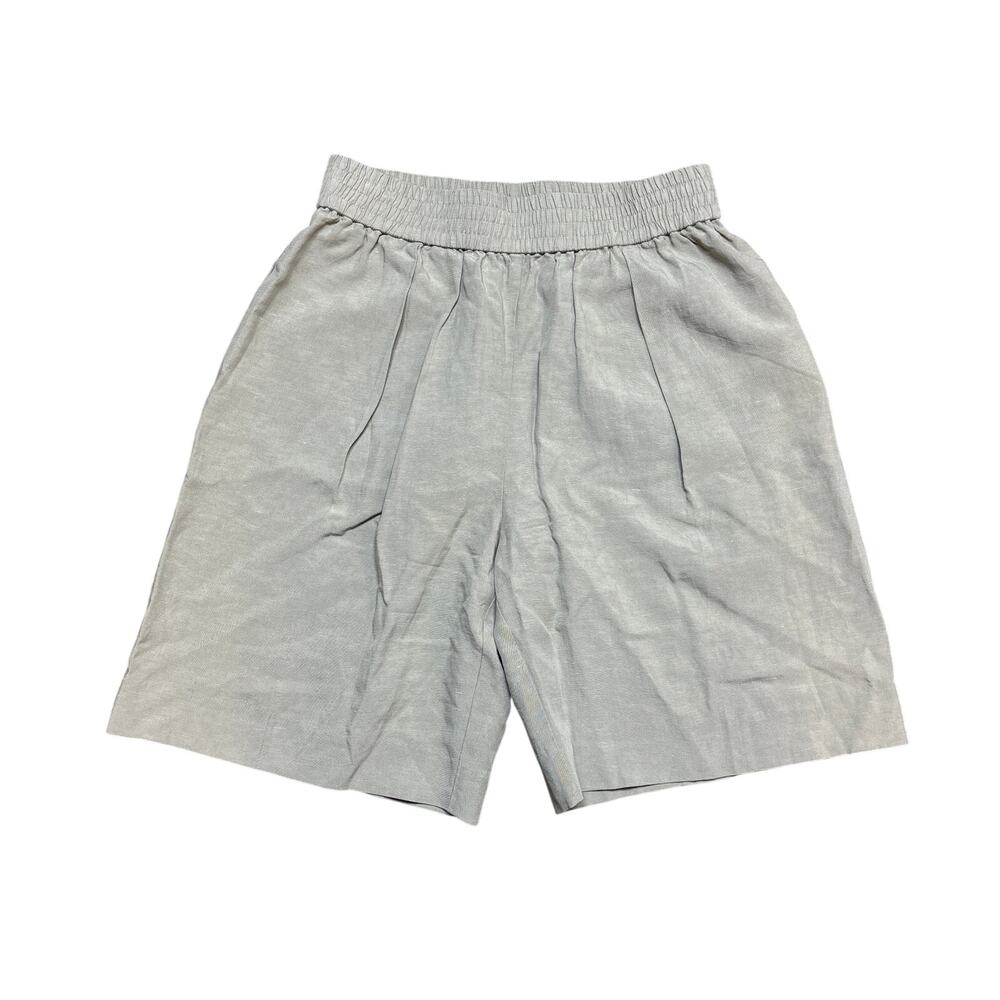 Samsoe Samsoe Sajulia Khaki Pleated Shorts Women's XS Linen